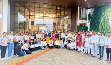 MY Bharat and Rajarshi Shahu College of Pharmacy Organize District-Level “Nasha Mukt Yuva for Viksit Bharat” Competition