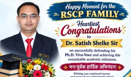 Heartiest congratulation to Dr Satish Shelke sir for achieving remarkable academic milestone